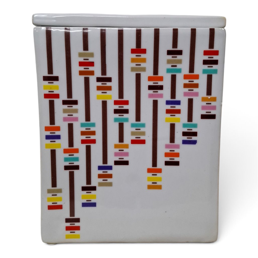 Danny's Fine Porcelain Home Decor Danny's Fine Porcelain Porcelain Rectangular Box - J431rectangular White Box Featuring An Abstract - CLOSEOUT SAMPLE SALE