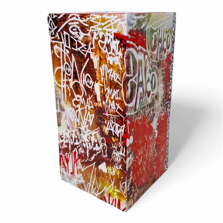 Danny's Fine Porcelain Home Decor Danny's Fine Porcelain Porcelain Rectangular Vase Grafitti [le] - H125 - CLOSEOUT SAMPLE SALE