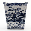 Danny's Fine Porcelain Home Decor Danny's Fine Porcelain Porcelain Rectangular Waste Bin In Blue Willow Pattern 14252