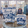 Danny's Fine Porcelain Home Decor Danny's Fine Porcelain Porcelain Rectangular Waste Bin In Blue Willow Pattern 14252