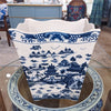 Danny's Fine Porcelain Home Decor Danny's Fine Porcelain Porcelain Rectangular Waste Bin In Blue Willow Pattern 14252