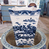 Danny's Fine Porcelain Home Decor Danny's Fine Porcelain Porcelain Rectangular Waste Bin In Blue Willow Pattern 14252