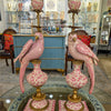 Danny's Fine Porcelain Home Decor Danny's Fine Porcelain Porcelain Right-Facing Parrot Candle Holder with Ormolu-Pink Floral
