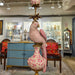 Danny's Fine Porcelain Home Decor Danny's Fine Porcelain Porcelain Right-Facing Parrot Candle Holder with Ormolu-Pink Floral