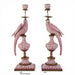 Danny's Fine Porcelain Home Decor Danny's Fine Porcelain Porcelain Right-Facing Parrot Candle Holder with Ormolu-Pink Floral