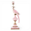 Danny's Fine Porcelain Home Decor Danny's Fine Porcelain Porcelain Right-Facing Parrot Candle Holder with Ormolu-Pink Floral