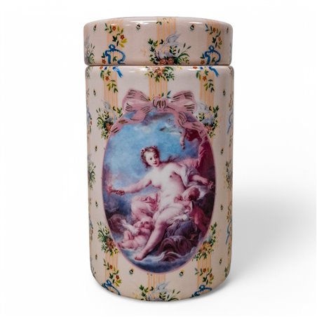 Danny's Fine Porcelain Home Decor Danny's Fine Porcelain Porcelain Round Box Portrait I - B929 - CLOSEOUT SAMPLE SALE