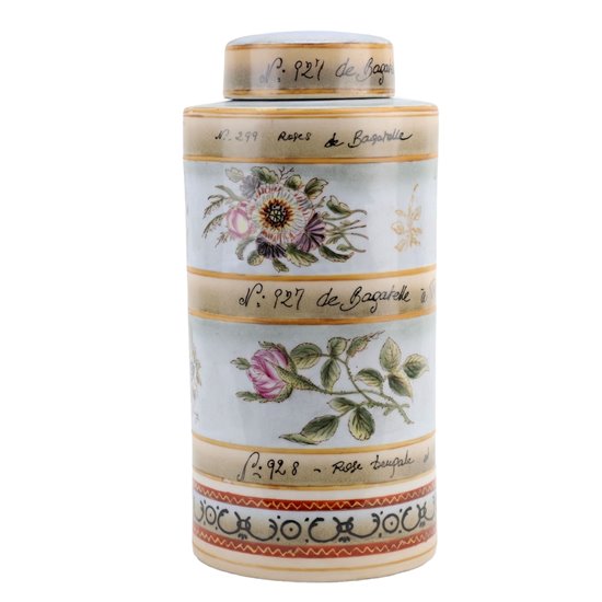 Danny's Fine Porcelain Home Decor Danny's Fine Porcelain Porcelain Round Jar - Florals [limited Edition] - CLOSEOUT SAMPLE SALE