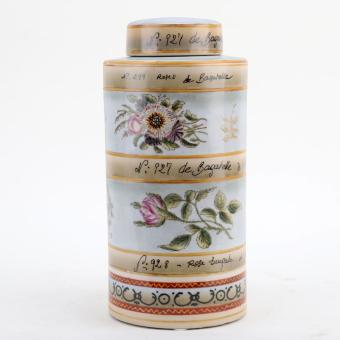 Danny's Fine Porcelain Home Decor Danny's Fine Porcelain Porcelain Round Jar - Florals [limited Edition] - CLOSEOUT SAMPLE SALE