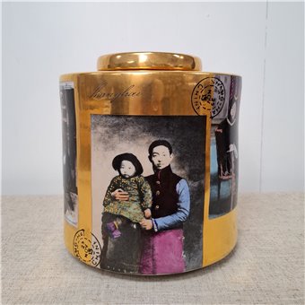 Danny's Fine Porcelain Home Decor Danny's Fine Porcelain Porcelain Round Jar Portrait Iii - B672 - CLOSEOUT SAMPLE SALE