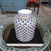 Danny's Fine Porcelain Home Decor Danny's Fine Porcelain Porcelain Round Tissue Box-Blue Fishnet