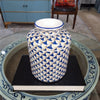Danny's Fine Porcelain Home Decor Danny's Fine Porcelain Porcelain Round Tissue Box-Blue Fishnet