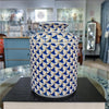 Danny's Fine Porcelain Home Decor Danny's Fine Porcelain Porcelain Round Tissue Box-Blue Fishnet