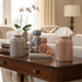 Danny's Fine Porcelain Home Decor Danny's Fine Porcelain Porcelain Round Tissue Box-Blue Fishnet