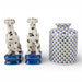 Danny's Fine Porcelain Home Decor Danny's Fine Porcelain Porcelain Round Tissue Box-Blue Fishnet