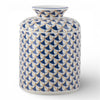 Danny's Fine Porcelain Home Decor Danny's Fine Porcelain Porcelain Round Tissue Box-Blue Fishnet
