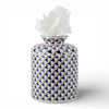 Danny's Fine Porcelain Home Decor Danny's Fine Porcelain Porcelain Round Tissue Box-Blue Fishnet