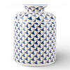 Danny's Fine Porcelain Home Decor Danny's Fine Porcelain Porcelain Round Tissue Box-Blue Fishnet