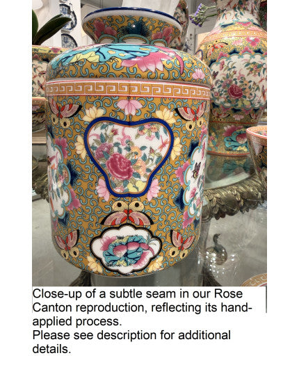 Danny's Fine Porcelain Home Decor Danny's Fine Porcelain Porcelain Round Tissue Box In Rose Medallion Canton
