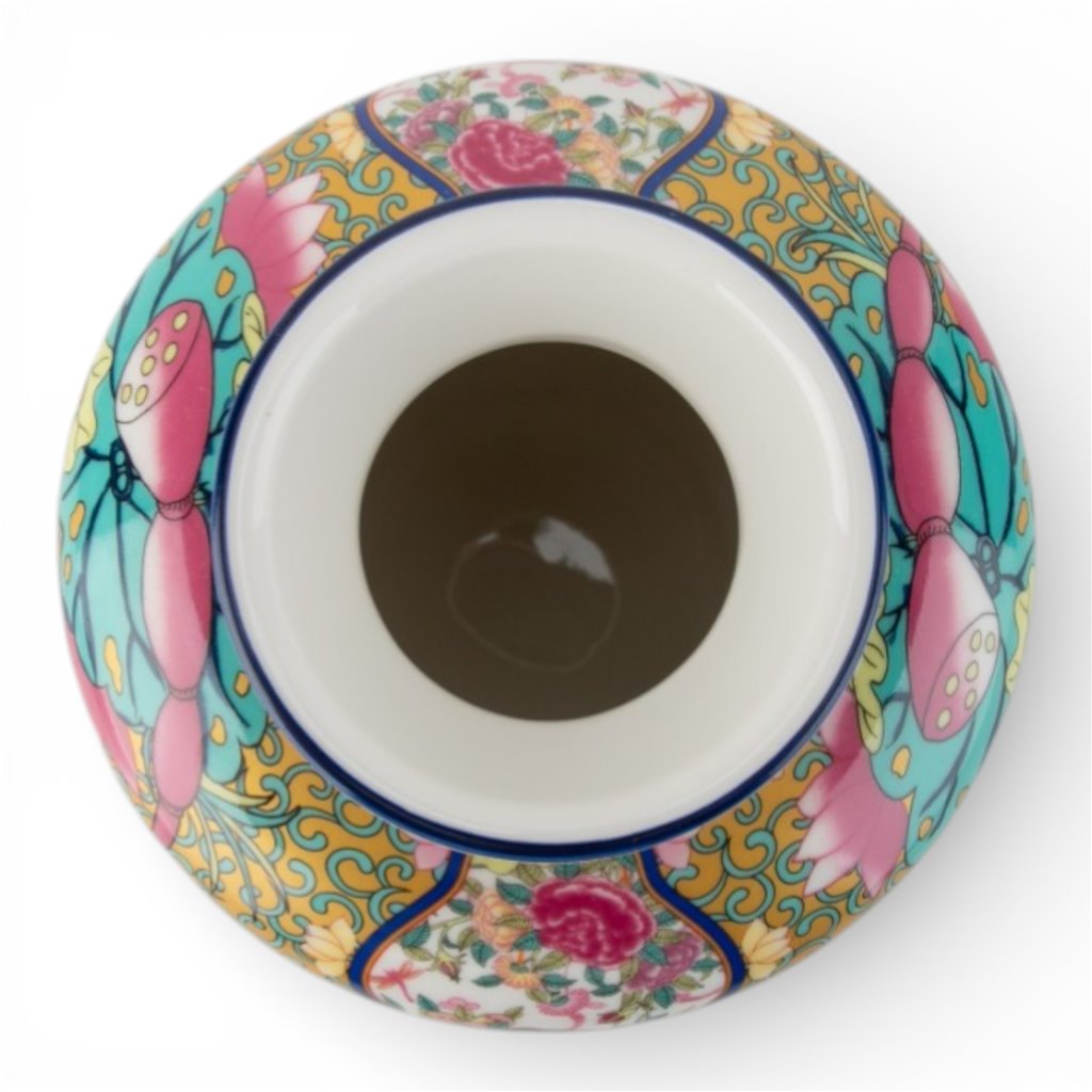 Danny's Fine Porcelain Home Decor Danny's Fine Porcelain Porcelain Round Tissue Box In Rose Medallion Canton