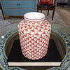 Danny's Fine Porcelain Home Decor Danny's Fine Porcelain Porcelain Round Tissue Box-Pink Fishnet