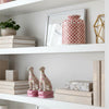 Danny's Fine Porcelain Home Decor Danny's Fine Porcelain Porcelain Round Tissue Box-Pink Fishnet