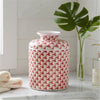 Danny's Fine Porcelain Home Decor Danny's Fine Porcelain Porcelain Round Tissue Box-Pink Fishnet