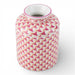 Danny's Fine Porcelain Home Decor Danny's Fine Porcelain Porcelain Round Tissue Box-Pink Fishnet