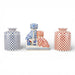 Danny's Fine Porcelain Home Decor Danny's Fine Porcelain Porcelain Round Tissue Box-Red Rust Fishnet