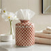 Danny's Fine Porcelain Home Decor Danny's Fine Porcelain Porcelain Round Tissue Box-Red Rust Fishnet