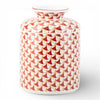 Danny's Fine Porcelain Home Decor Danny's Fine Porcelain Porcelain Round Tissue Box-Red Rust Fishnet