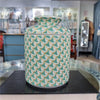 Danny's Fine Porcelain Home Decor Danny's Fine Porcelain Porcelain Round Tissue Box-Teal Fishnet