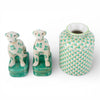 Danny's Fine Porcelain Home Decor Danny's Fine Porcelain Porcelain Round Tissue Box-Teal Fishnet