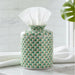 Danny's Fine Porcelain Home Decor Danny's Fine Porcelain Porcelain Round Tissue Box-Teal Fishnet