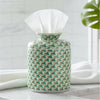 Danny's Fine Porcelain Home Decor Danny's Fine Porcelain Porcelain Round Tissue Box-Teal Fishnet