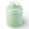 Danny's Fine Porcelain Home Decor Danny's Fine Porcelain Porcelain Round Tissue Box-Teal Fishnet