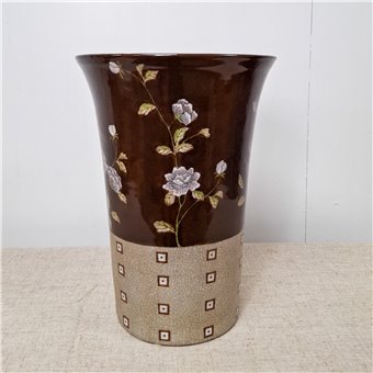 Danny's Fine Porcelain Home Decor Danny's Fine Porcelain Porcelain Round Vase Floral Print Ii - A142 - CLOSEOUT SAMPLE SALE