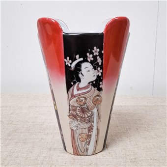 Danny's Fine Porcelain Home Decor Danny's Fine Porcelain Porcelain Round Vase Kimono [le] - A564 - CLOSEOUT SAMPLE SALE