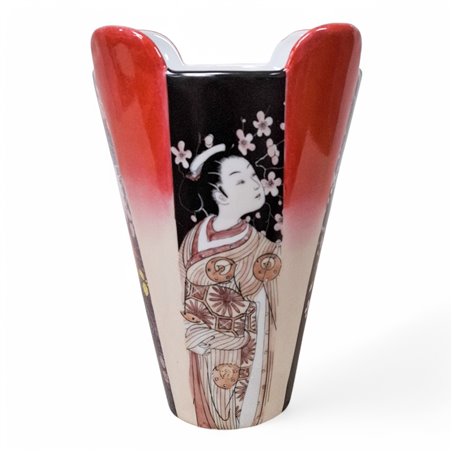 Danny's Fine Porcelain Home Decor Danny's Fine Porcelain Porcelain Round Vase Kimono [le] - A564 - CLOSEOUT SAMPLE SALE