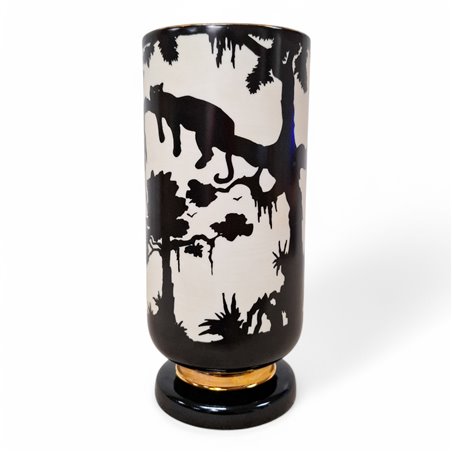 Danny's Fine Porcelain Home Decor Danny's Fine Porcelain Porcelain Round Vase Safari [le] - A1285 - CLOSEOUT SAMPLE SALE