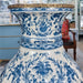 Danny's Fine Porcelain Home Decor Danny's Fine Porcelain Porcelain Round Vase with Bronze Ormolu - Blue Scroll