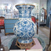 Danny's Fine Porcelain Home Decor Danny's Fine Porcelain Porcelain Round Vase with Bronze Ormolu - Blue Scroll