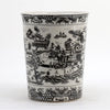 Danny's Fine Porcelain Home Decor Danny's Fine Porcelain Porcelain Round Waste Bin In Black And White Willow Pattern 14229