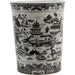 Danny's Fine Porcelain Home Decor Danny's Fine Porcelain Porcelain Round Waste Bin In Black And White Willow Pattern 14229