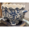 Danny's Fine Porcelain Home Decor Danny's Fine Porcelain Porcelain Scallop Edged Basin - Casey Azure 13971