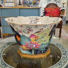 Danny's Fine Porcelain Home Decor Danny's Fine Porcelain Porcelain Scalloped Bowl with Ormolu Base-Tobacco Leaf A Vibrant Porcelain