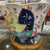 Danny's Fine Porcelain Home Decor Danny's Fine Porcelain Porcelain Scalloped Bowl with Ormolu Base-Tobacco Leaf A Vibrant Porcelain