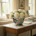 Danny's Fine Porcelain Home Decor Danny's Fine Porcelain Porcelain Scalloped Bowl with Ormolu Base-Tobacco Leaf A Vibrant Porcelain