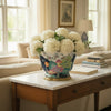 Danny's Fine Porcelain Home Decor Danny's Fine Porcelain Porcelain Scalloped Bowl with Ormolu Base-Tobacco Leaf A Vibrant Porcelain