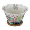 Danny's Fine Porcelain Home Decor Danny's Fine Porcelain Porcelain Scalloped Bowl with Ormolu Base-Tobacco Leaf A Vibrant Porcelain